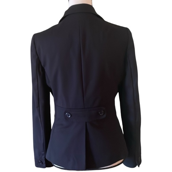 Banana Republic Corpcore Black Stretch 2 Button Blazer Size 6 - Picture 4 of 7